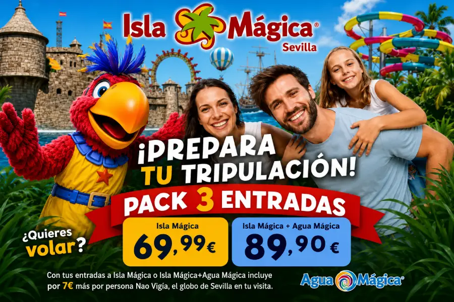 Isla Mágica Sevilla - Pack 3 entradas